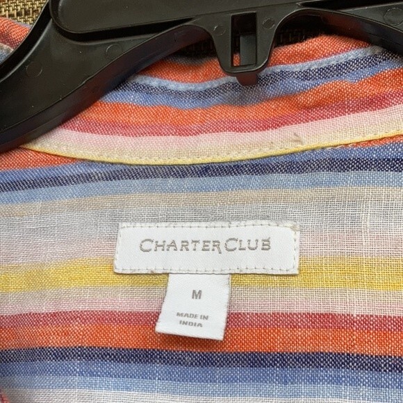 Charter club linen button down shirt - Picture 2 of 6